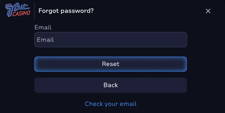 Password recovery form